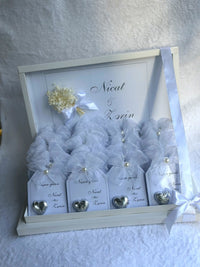 Floral Wedding 30 pieces Chocolate Cards and Box — Chocoodad Baku