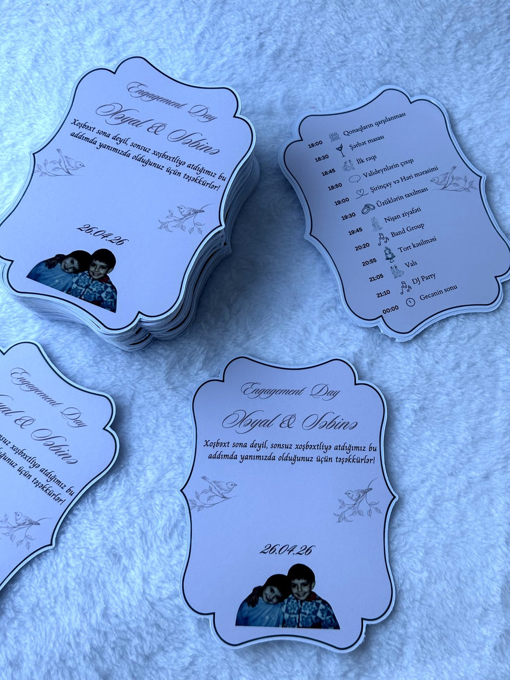 Floral Engagement Favor Cards — Chocoodad Baku