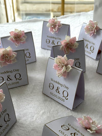Floral Wedding Favor Cards – Personalized Chocolate — Chocoodad Baku