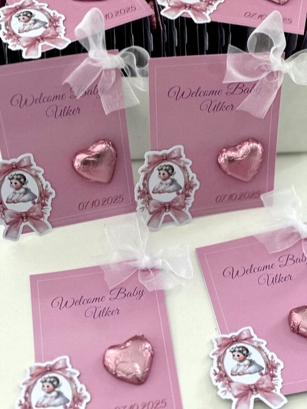Baby Welcome Favor Cards – Personalized Chocolate — Chocoodad Baku