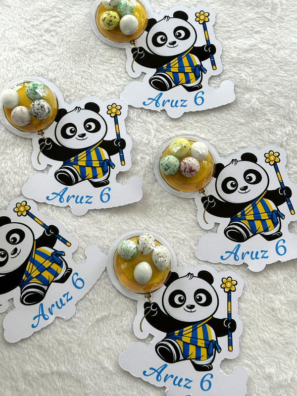 Panda 6th Birthday Favor Cards – Personalized Chocolate — Chocoodad Baku
