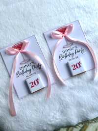 20th Birthday Favor Cards – Personalized Chocolate — Chocoodad Baku