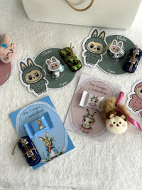 Bunny 2nd Birthday Favor Cards with Gifts attached – Personalized Chocolate — Chocoodad Baku