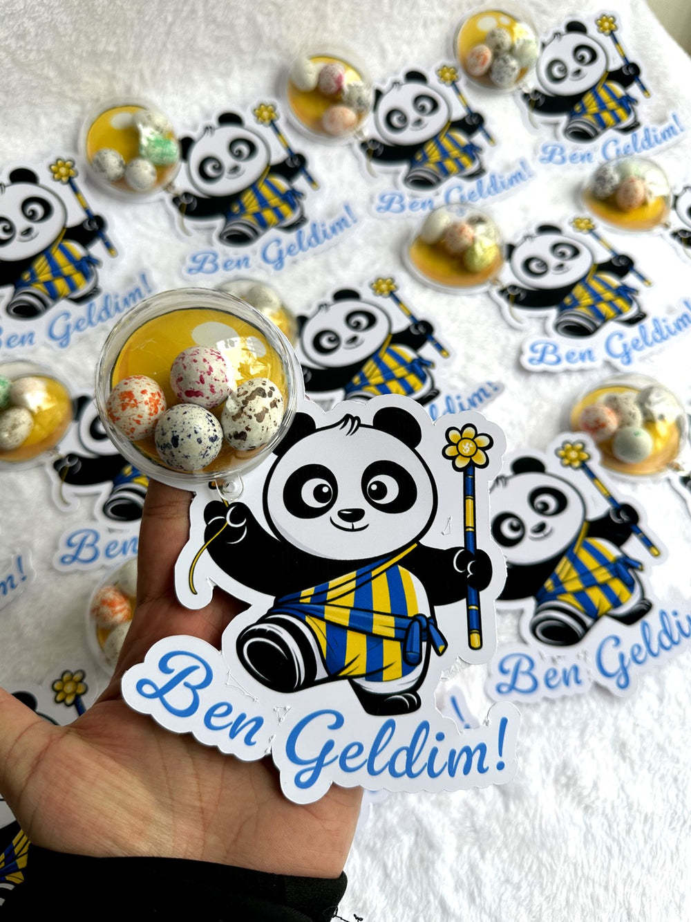 Panda designed Baby Welcome Favor Cards – Personalized Chocolate — Chocoodad Baku