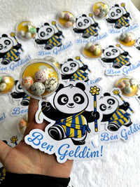 Panda designed Baby Welcome Favor Cards – Personalized Chocolate — Chocoodad Baku