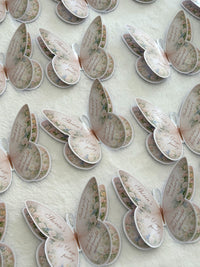 Butterfly Welcome Baby Girl Favor Cards — Chocoodad Baku