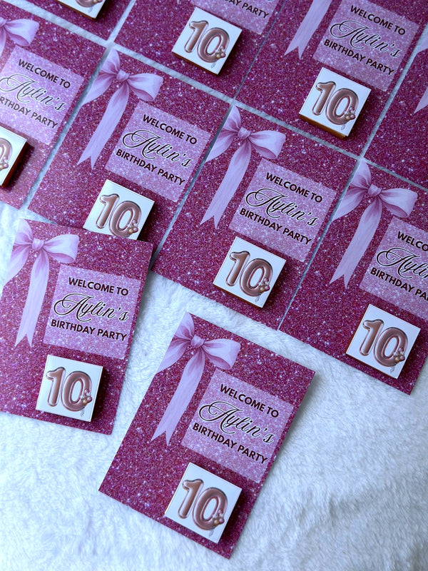 Birthday Favor Cards – Personalized Chocolate — Chocoodad Baku