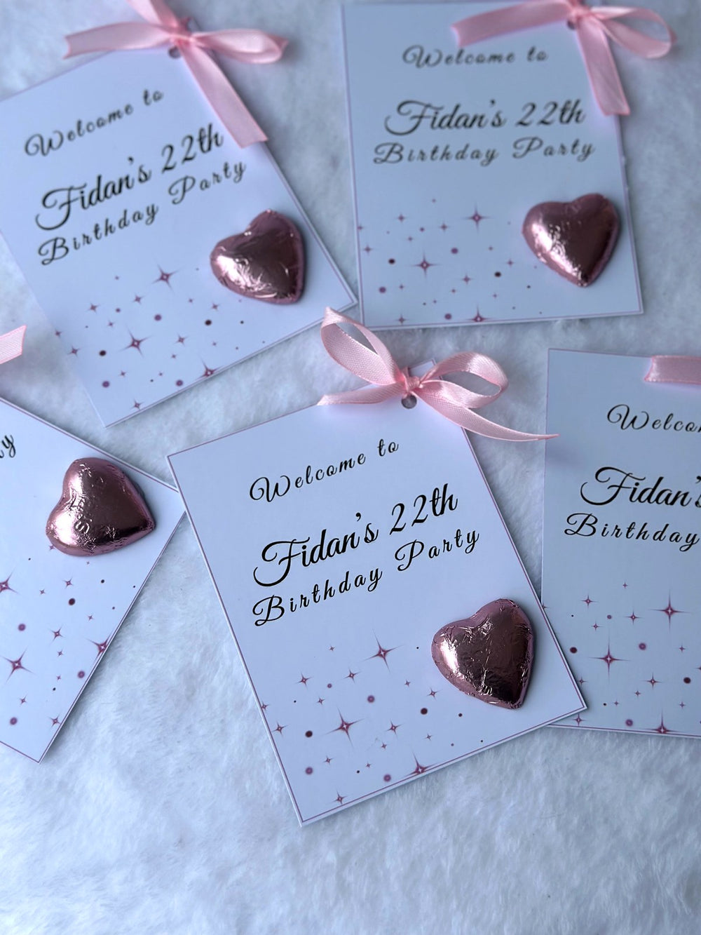 22th Birthday Party Chocolate Favor Cards – Personalized Chocolate — Chocoodad Baku
