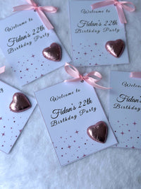 22th Birthday Party Chocolate Favor Cards – Personalized Chocolate — Chocoodad Baku