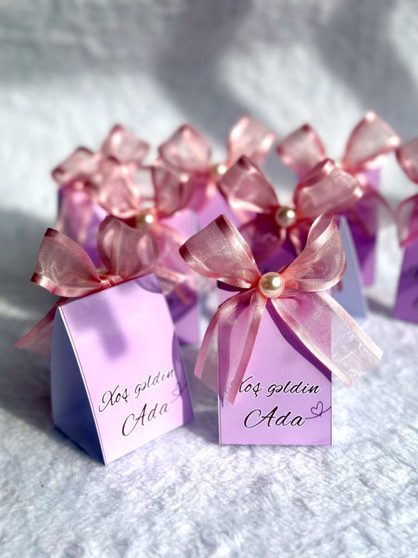 Rose Baby Welcome Favor Cards – Personalized Chocolate — Chocoodad Baku