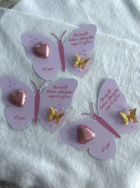 Butterfly 40-Day Baby Favor Cards – Personalized Chocolate — Chocoodad Baku