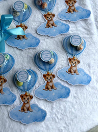 Lion Baby Welcome Favor Cards – Personalized Chocolate — Chocoodad Baku
