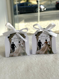 Floral Wedding Favor Cards – Personalized Chocolate – Design 3 — Chocoodad Baku