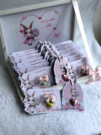 Bunny Baby Welcome (30 Chocolate Cards & Box) – Personalized Chocolate — Chocoodad Baku