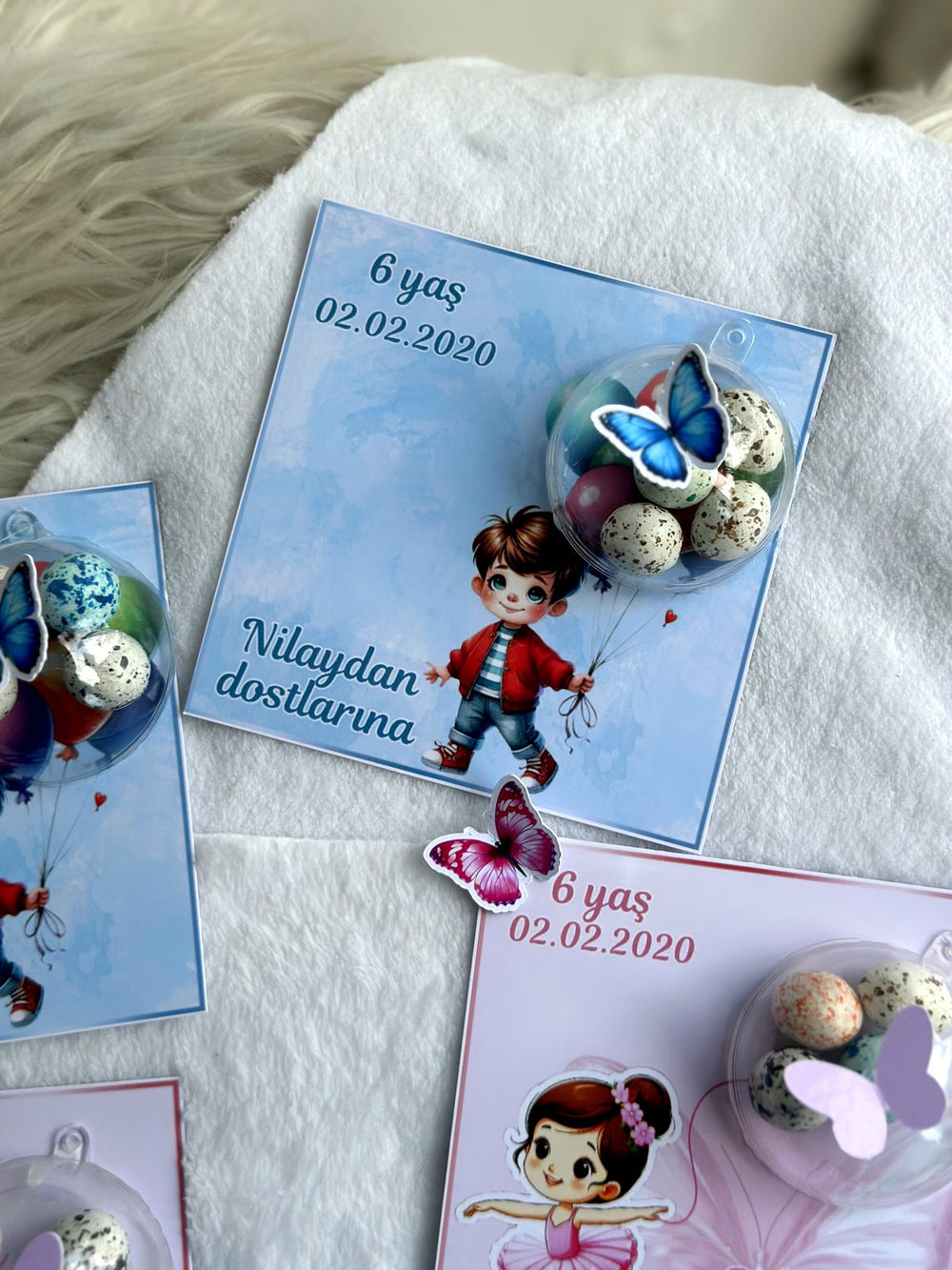Ballerina designed 6th Birthday Favor Cards – Personalized Chocolate — Chocoodad Baku