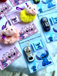 Lilo & Stitch School Party Favor Cards with Gifts attached — Chocoodad Baku