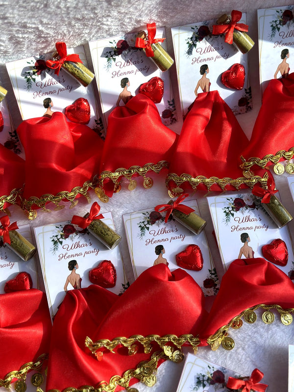 Henna Night Favor Cards – Personalized Chocolate — Chocoodad Baku