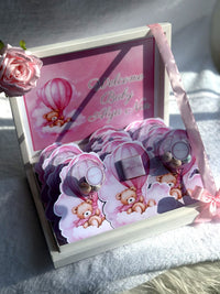 Teddy Bear Baby Welcome (20 Chocolate Cards in Box) — Chocoodad Baku