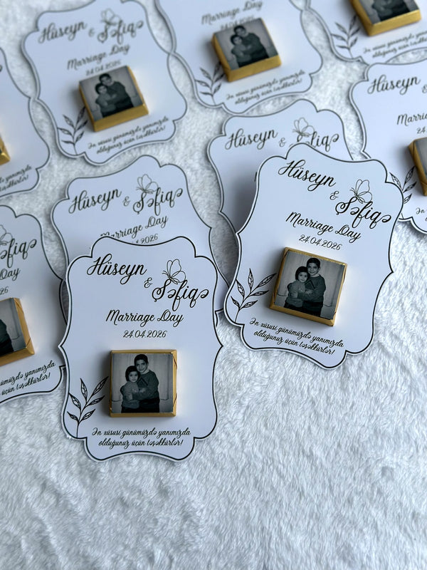 Floral Wedding & Marriage Day Chocolate Cards – Personalized Chocolate — Chocoodad Baku