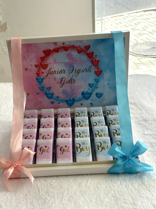 Baby Shower | Gender Reveal Party (24 chocolates in Box) — Chocoodad Baku