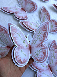 Floral Pink Engagement Favor Cards – Personalized Cards — Chocoodad Baku