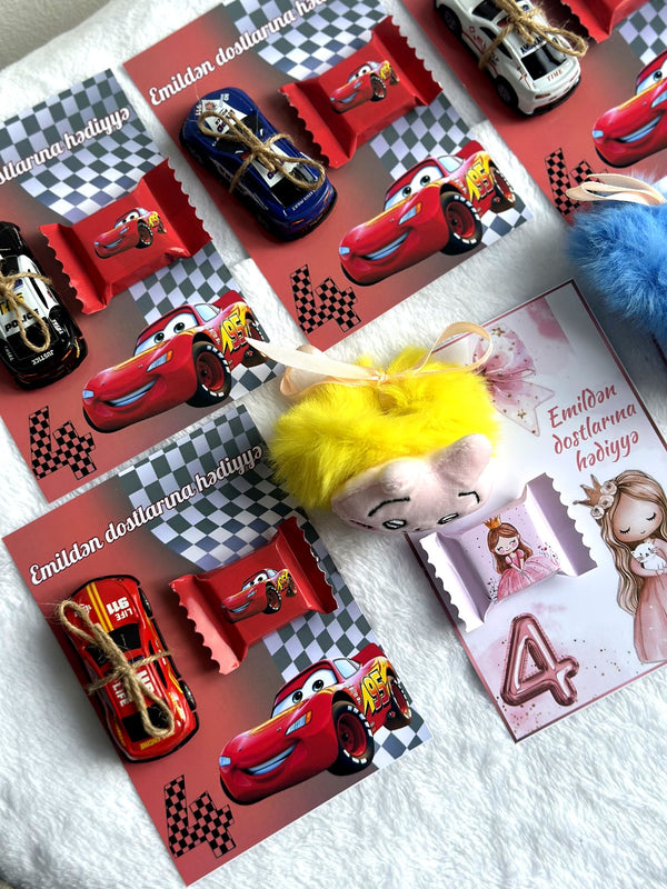 Lightning McQueen Birthday Favor Cards – Personalized Chocolate — Chocoodad Baku