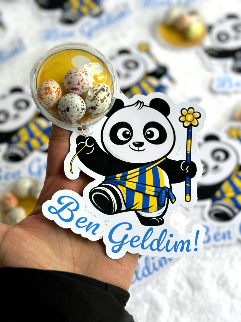 Panda designed Baby Welcome Favor Cards – Personalized Chocolate — Chocoodad Baku