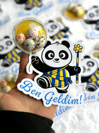 Panda designed Baby Welcome Favor Cards – Personalized Chocolate — Chocoodad Baku