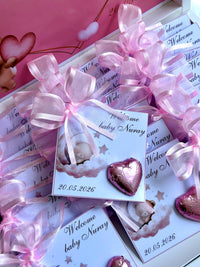 Teddy Bear Baby Welcome (24 Chocolate Cards in Box) — Chocoodad Baku