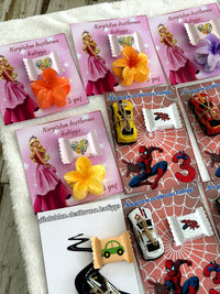 Spiderman 3rd Birthday Favor Chocolate Cards – Car toy & Hair Brooch included — Chocoodad Baku