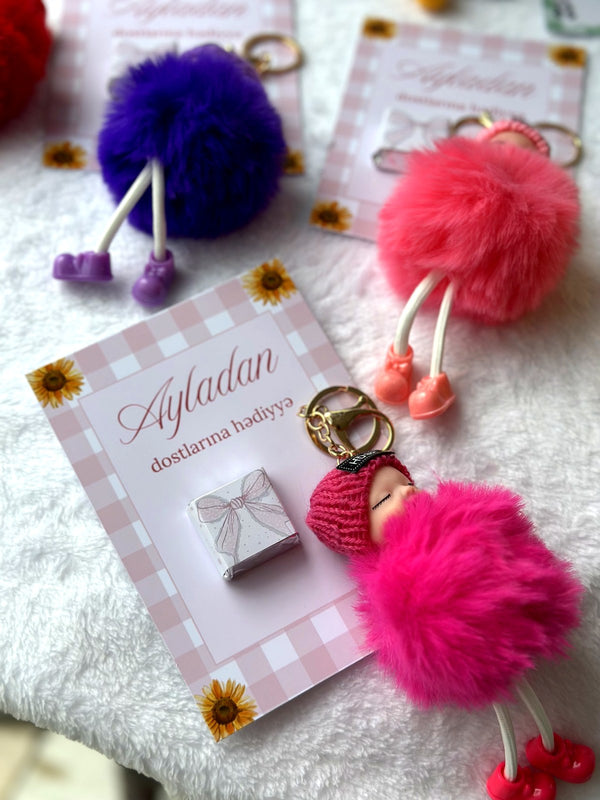 Floral Birthday Favor Cards – Keychain included — Chocoodad Baku
