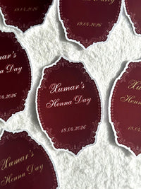 Henna Night Favor Cards — Chocoodad Baku