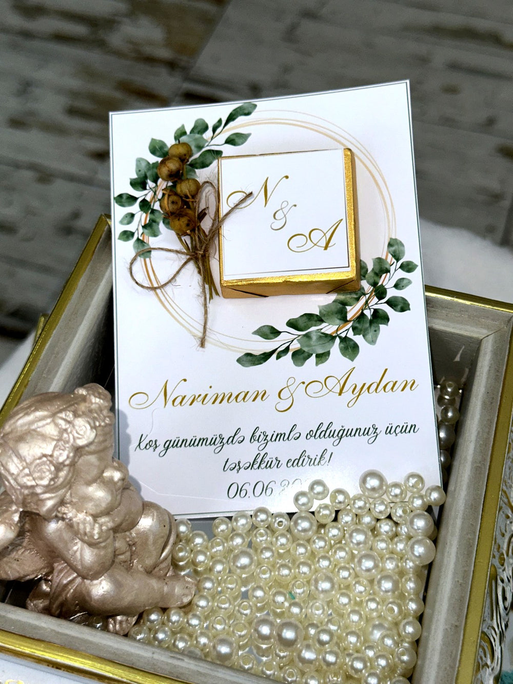Wedding & Engagement Favor Cards – Personalized Chocolate — Chocoodad Baku