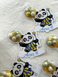Panda 6th Birthday Favor Cards – Personalized Chocolate — Chocoodad Baku