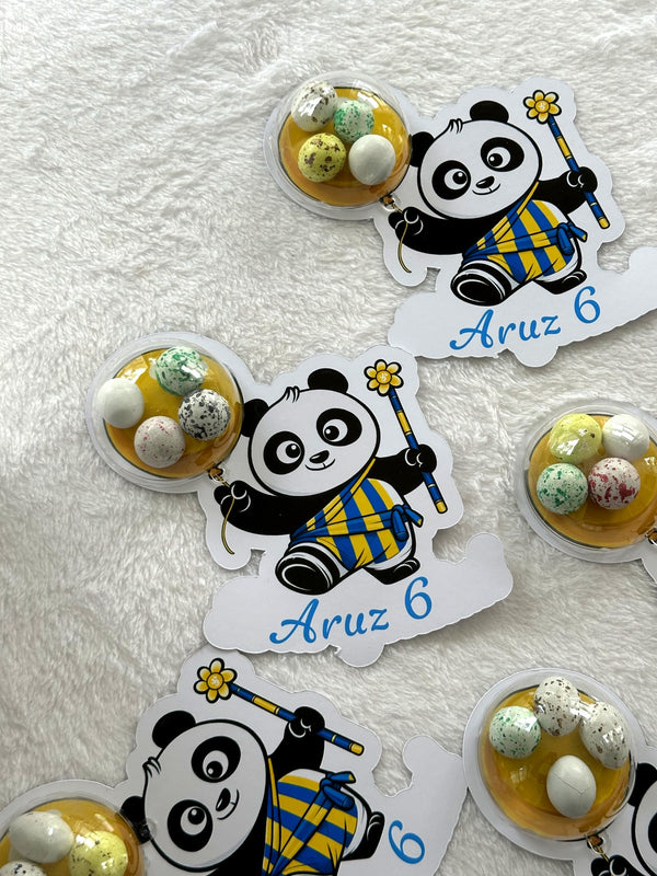 Panda 6th Birthday Favor Cards – Personalized Chocolate — Chocoodad Baku