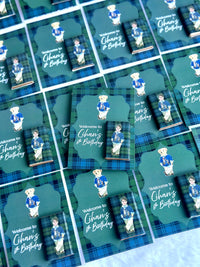 Teddy Bear 5th Birthday Favor Cards – Personalized Chocolate — Chocoodad Baku