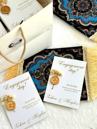 Floral Engagement Favor Cards with Dried Flowers — Chocoodad Baku