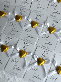 Engagement & Yes Day Chocolate Favor Cards – Personalized Chocolate — Chocoodad Baku