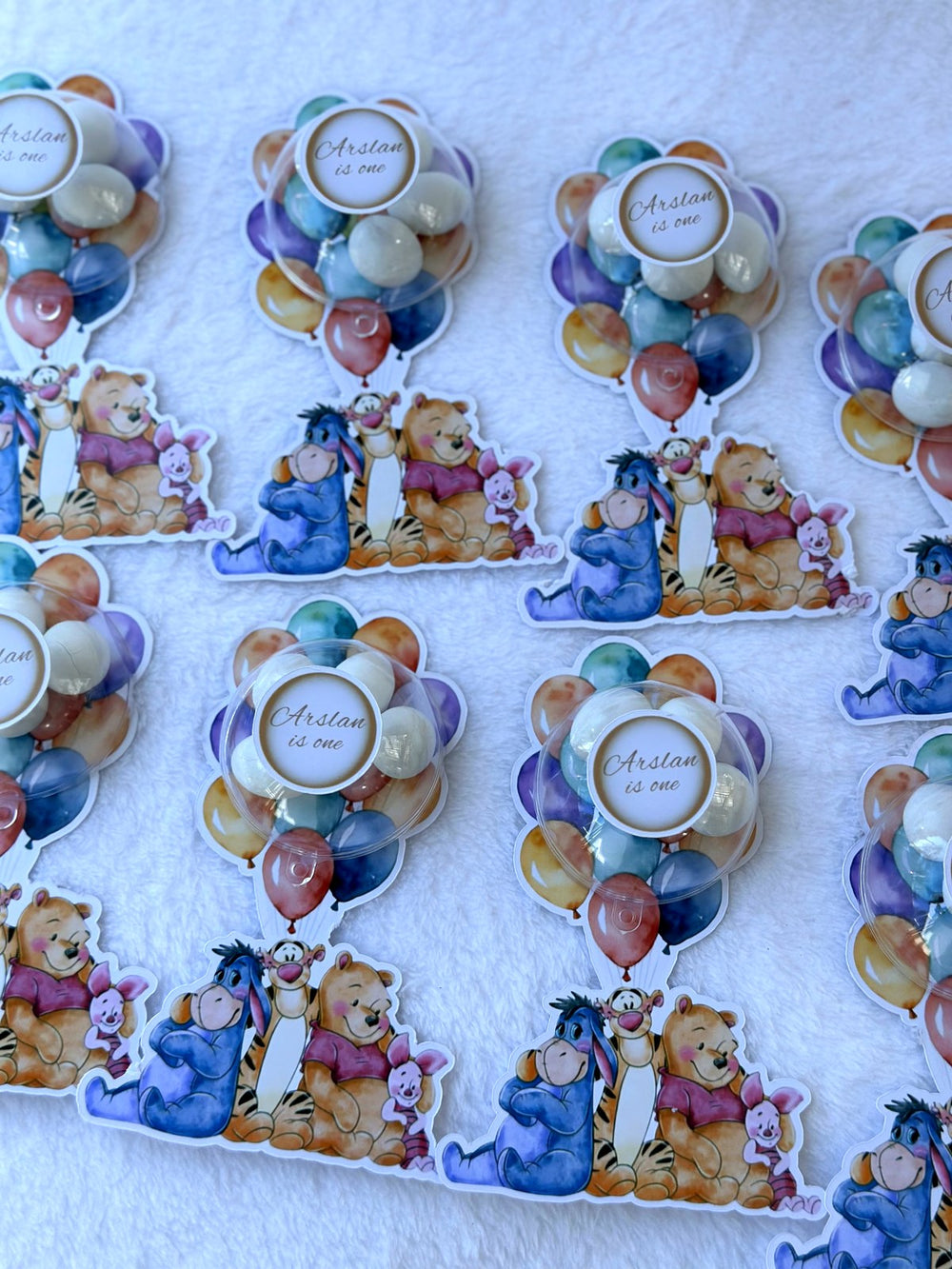 Winnie the Pooh 1st Birthday Favor Chocolate Cards – Personalized Chocolate — Chocoodad Baku