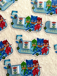 PJ Masks Birthday Favor Cards – Personalized Chocolate — Chocoodad Baku