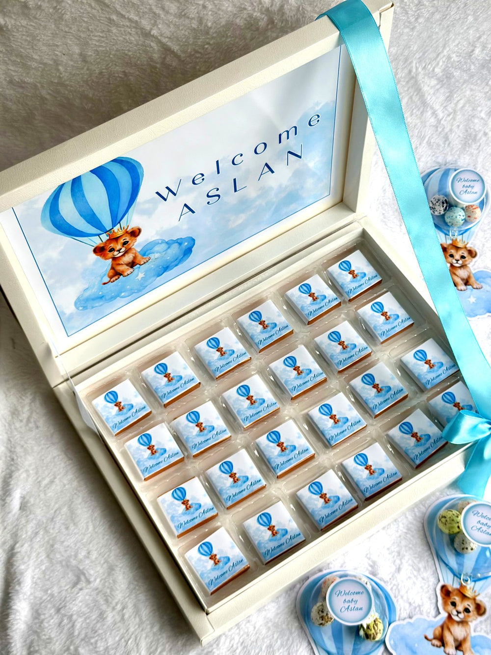 Teddy Bear Baby Welcome (24 Chocolates in Box) — Chocoodad Baku