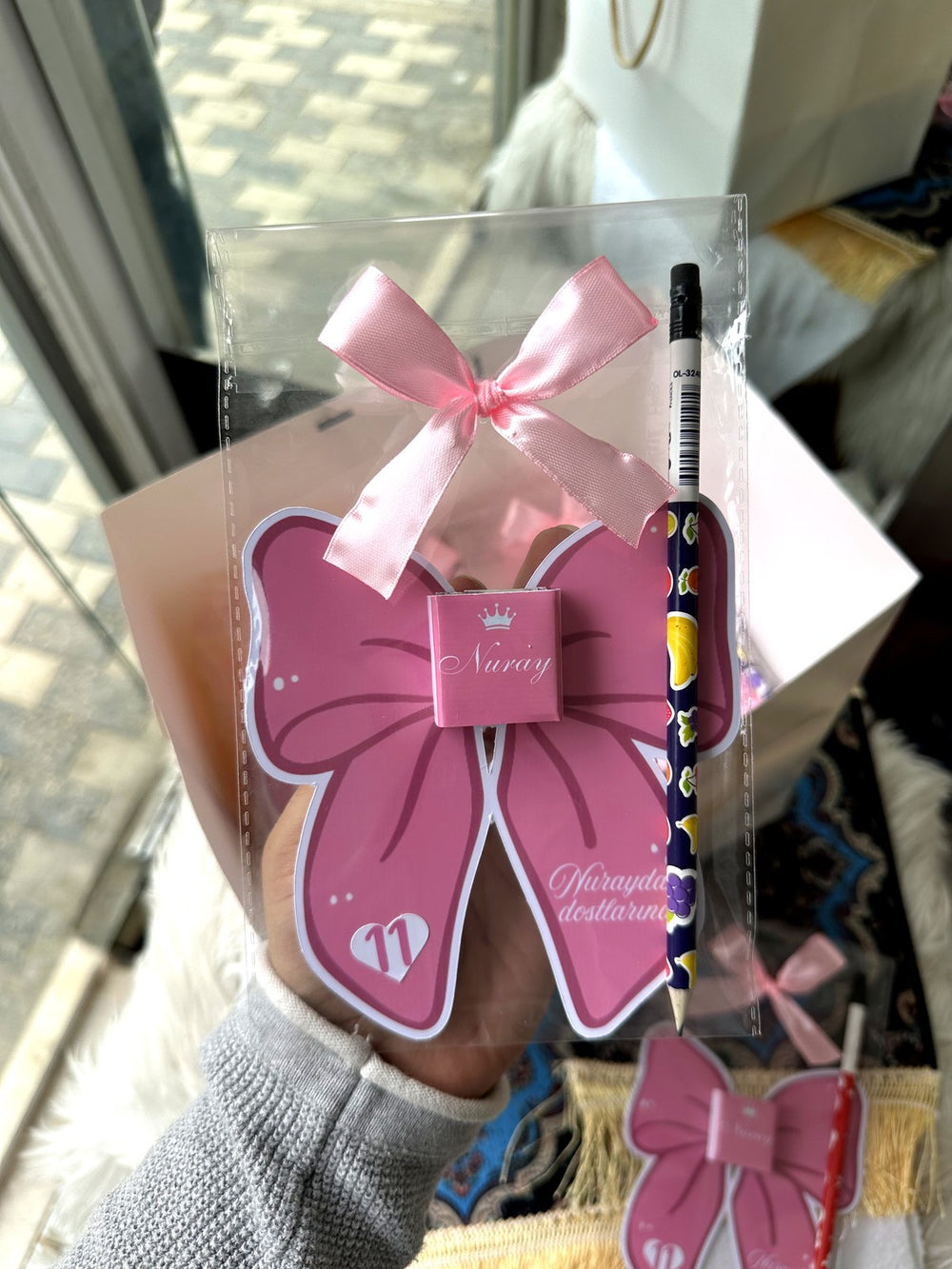 Butterfly 11th Birthday Favor Cards with Gifts attached – Personalized Chocolate — Chocoodad Baku