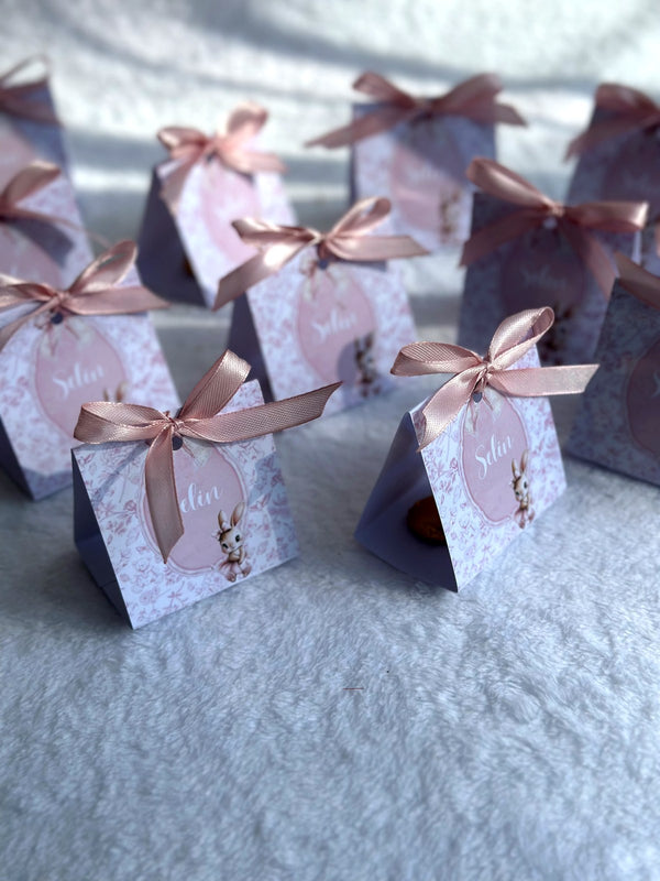 Bunny Baby Welcome Favor Cards – Personalized Chocolate — Chocoodad Baku