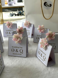 Floral Wedding Favor Cards – Personalized Chocolate — Chocoodad Baku