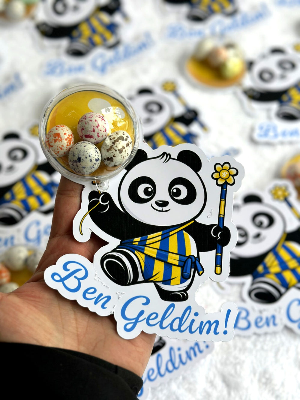 Panda designed Baby Welcome Favor Cards – Personalized Chocolate — Chocoodad Baku