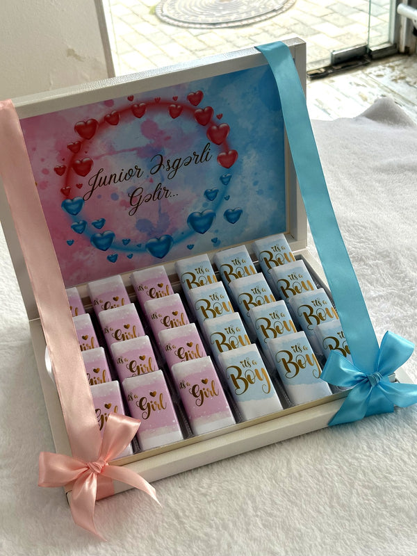 Baby Shower | Gender Reveal Party (24 chocolates in Box) — Chocoodad Baku