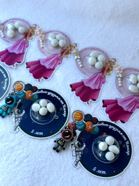 Princess Barbie & Astronaut 5th Birthday Favor Cards with Gifts attached – Personalized Chocolate — Chocoodad Baku