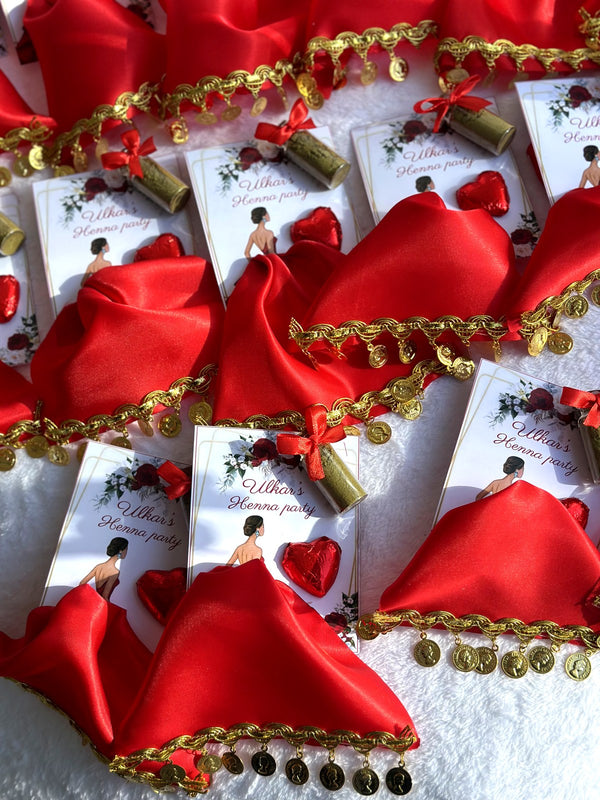 Henna Night Favor Cards – Personalized Chocolate — Chocoodad Baku