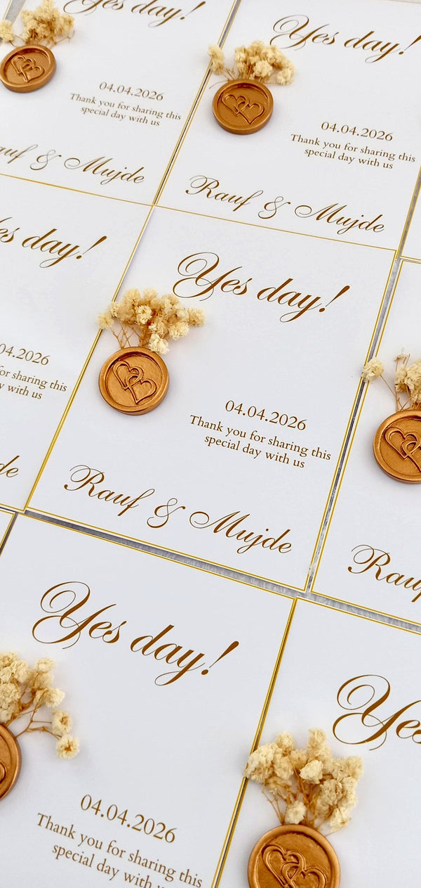 Engagement Cards with Dried Flowers — Chocoodad Baku