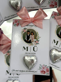 Engagement Favor Chocolate Cards – Personalized Chocolate — Chocoodad Baku